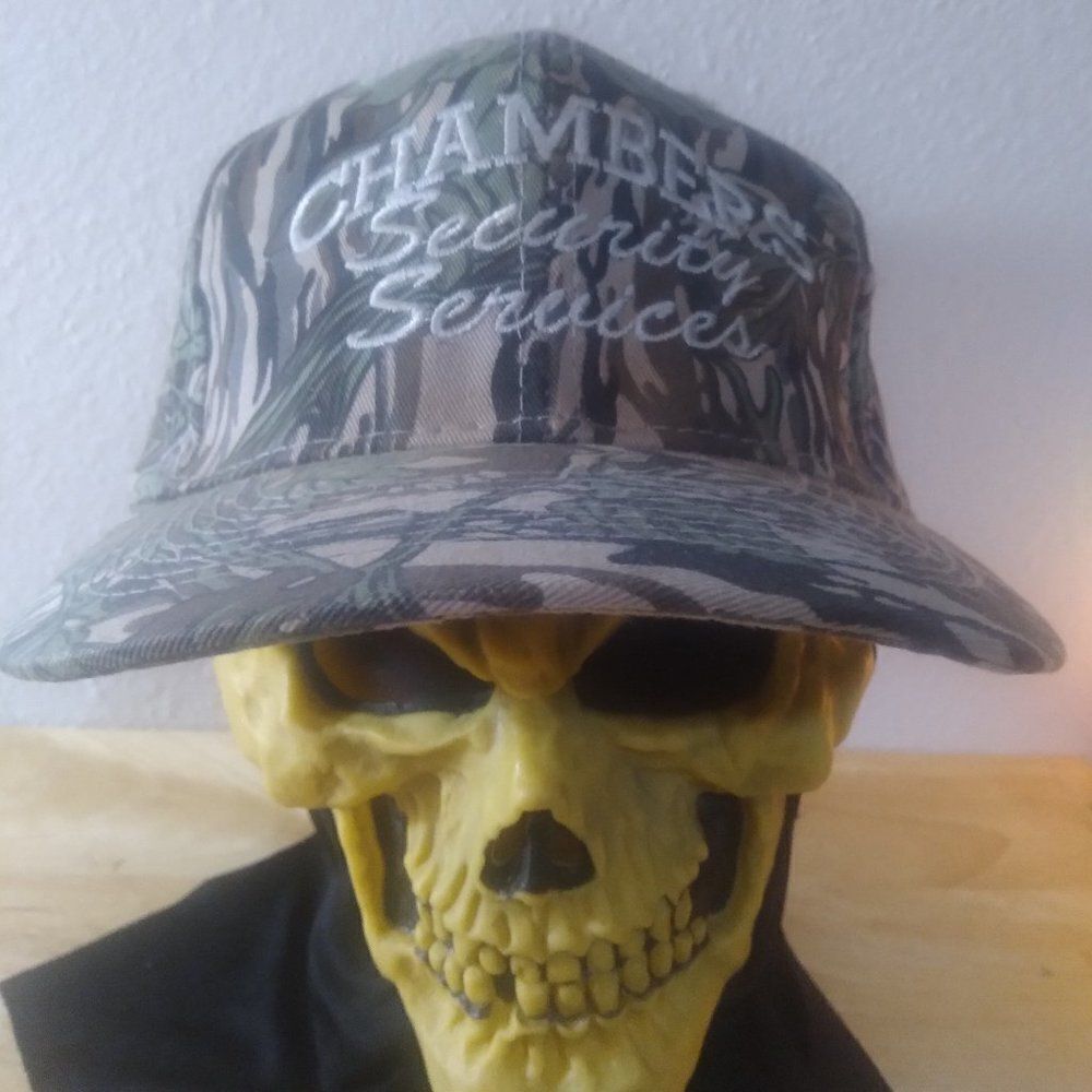 Deadstock Vintage Chambers Security Services Bodyguard Camouflage Snap Back Hat